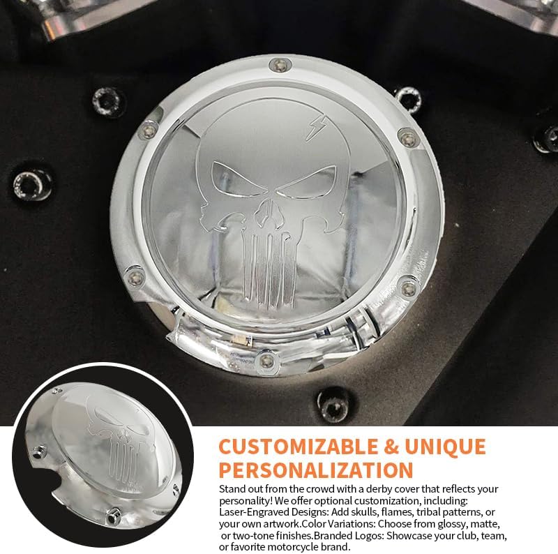 Yarmile Motorcycle Derby Cover Aluminum Derby Cover Engine Timing Timer Cover Compatible with for Harley Davidson Sportster Iron XL883 1200 Forty Eight Seventy Two 48 72 Nightster Roadster 2004-2019 (Silver) - Image 4
